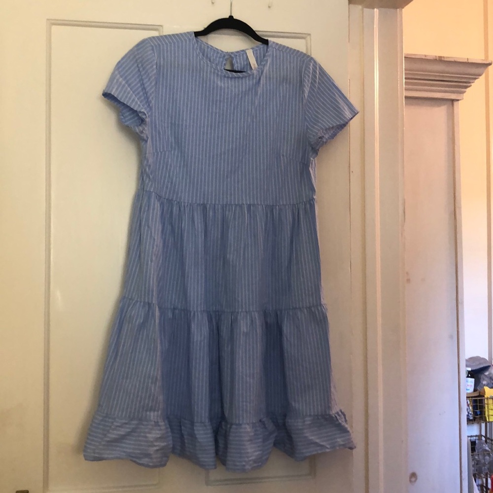 Blue striped dress